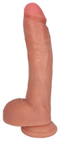 Jock 10 Inch Dong with Balls — Flesh Enhanced PVC, 8.5 in Insertable - 642610430022