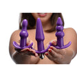 Trinity Vibes 4-Piece Vibrating Anal Plug Set — Purple - TV-AF832PUR