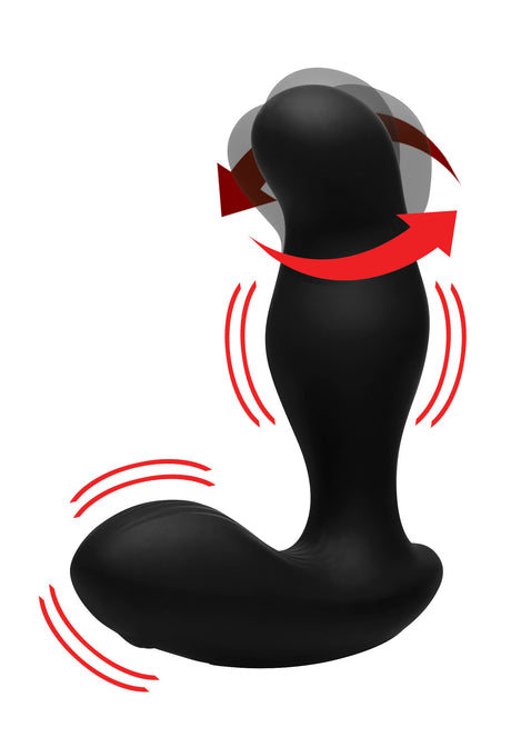 Alpha-Pro 7X P-Gyro Prostate Stimulator with Gyrating Shaft (Black) - 848518033291
