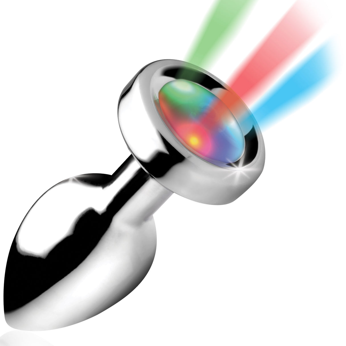 Booty Sparks Light-Up Small Anal Plug — Grey Aluminum - BTYS-AG173-SMALL