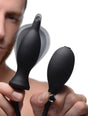 Master Series Dark Inflator Silicone Inflatable Anal Plug - 848518033888