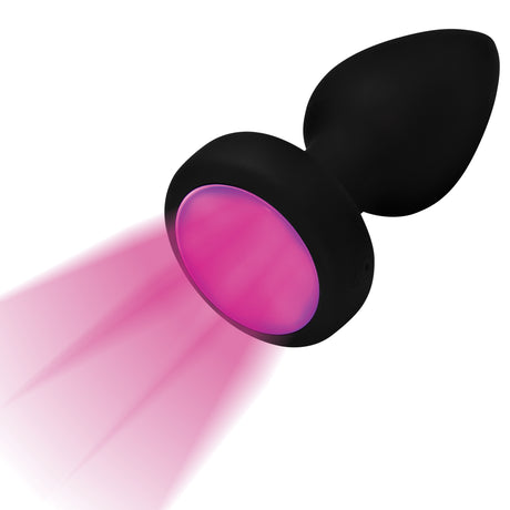 Booty Sparks 7X Light-Up Rechargeable Anal Plug — Small Black - BTYS-AG253-SM