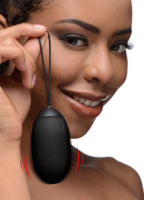 Bang! XL Silicone Vibrating Egg — Black, 3.1 in - BNG-AG331-BLK