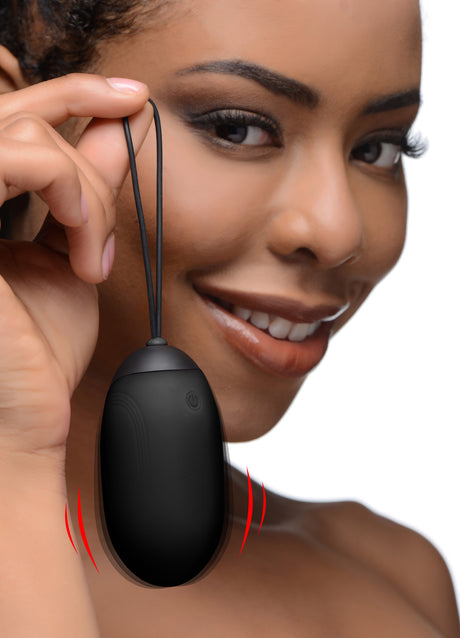 Bang! XL Silicone Vibrating Egg — Black, 3.1 in - BNG-AG331-BLK