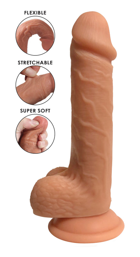 Easy Riders Dual Density Silicone Dildo — 7 Inch (Flesh) - CN-18-0923-10