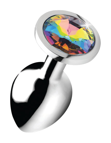 Booty Sparks Rainbow Prism Gem Anal Plug — Large, Nickel-Free Aluminum - BTYS-AG375-LRG