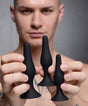 Master Series Triple Spire Silicone Anal Trainer Set, Black (3‑Piece) - 848518036667