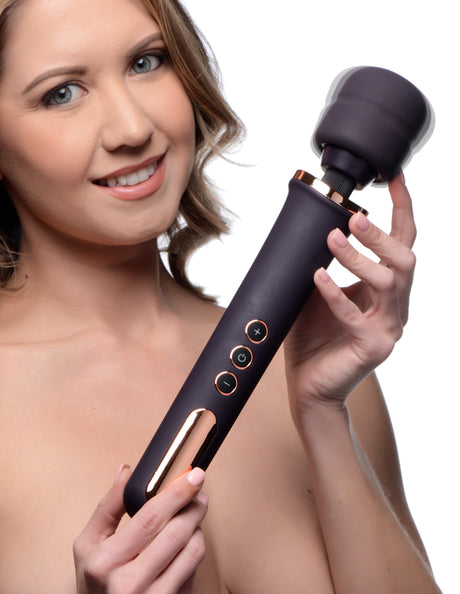 Wand Essentials Scepter 50X Silicone Wand Massager, Deep Purple - 848518036858