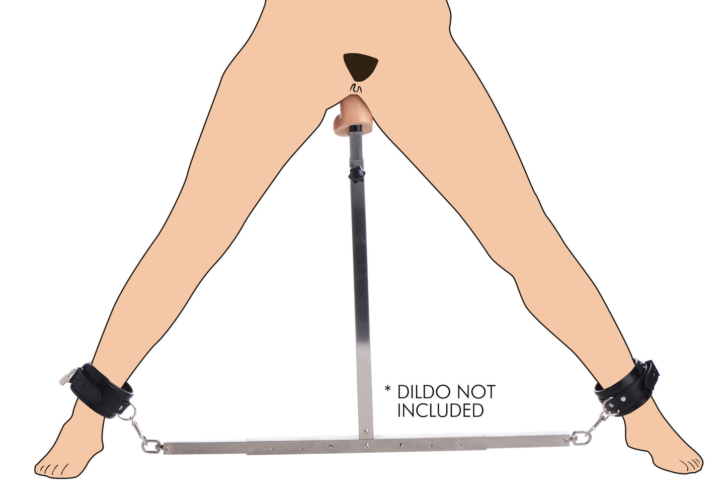 Squat Anal Impaler with Spreader Bar and Cuffs by Master Series