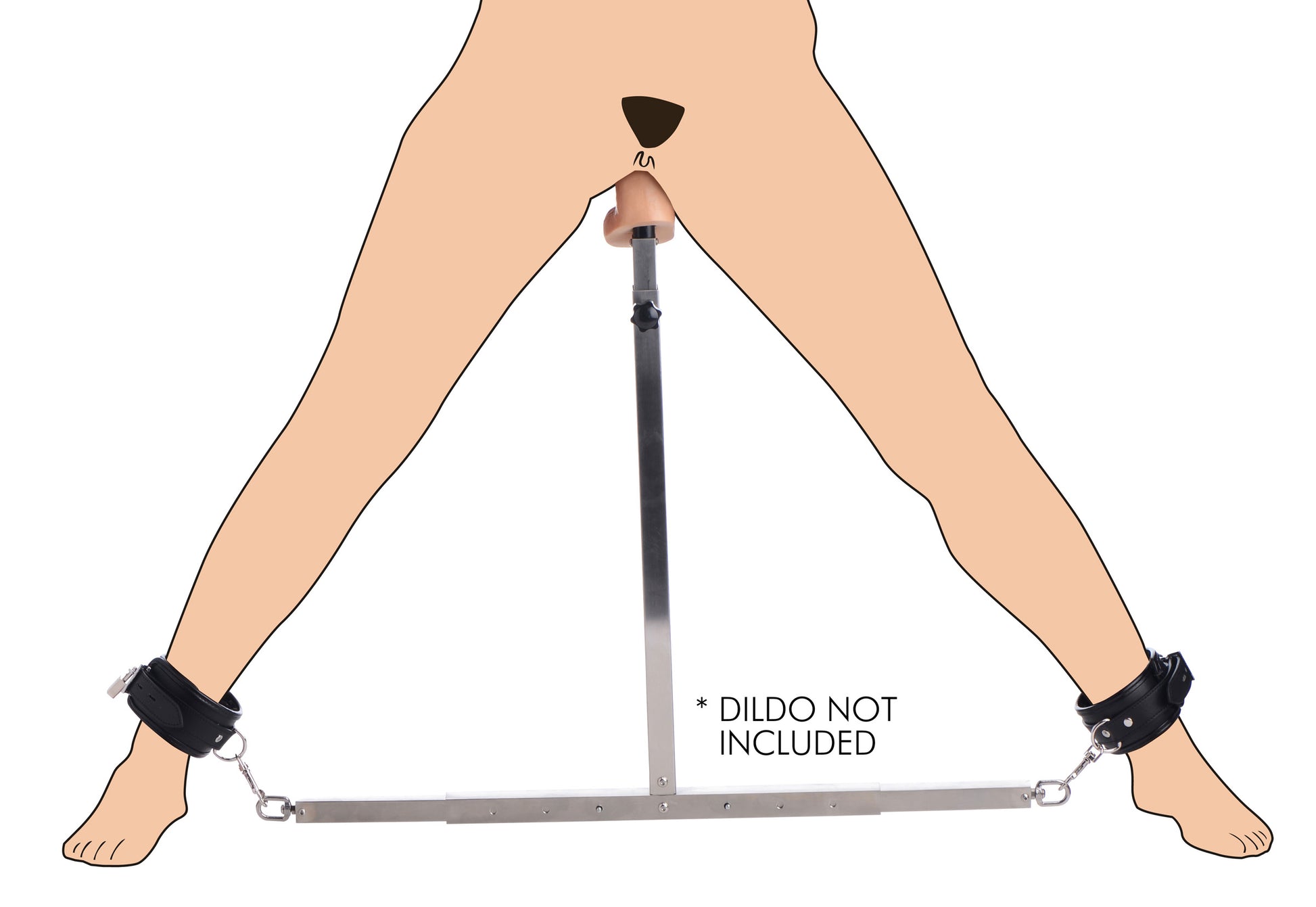 Squat Anal Impaler with Spreader Bar and Cuffs by Master Series