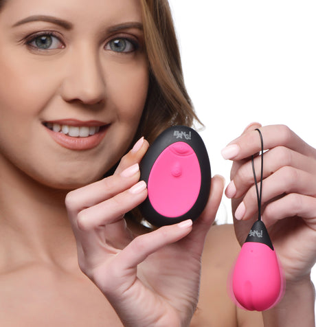 Bang! 10X Silicone Vibrating Egg with Remote — Black - BNG-AG462-BLK