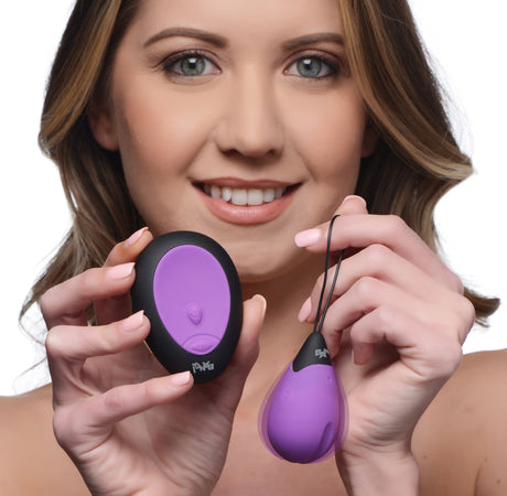 Bang! 10X Silicone Vibrating Egg with Remote — Black - BNG-AG462-BLK
