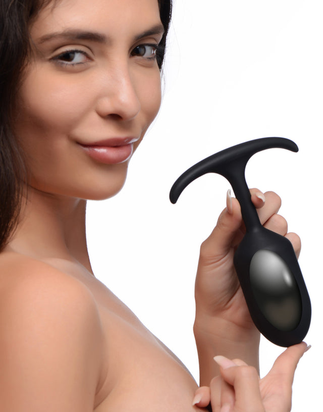Heavy Hitters Premium Silicone Weighted Anal Plug, Large - HVY-AG472-LRG