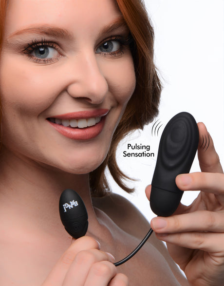 Bang! 7X Pulsing Rechargeable Silicone Bullet Vibrator, Black - 848518039071