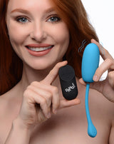 Bang! Remote-Control Silicone Plush Egg Vibrator — Black - BNG-AG590-BLK