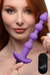 Bang! Remote-Control Vibrating Silicone Anal Beads, Black - BNG-AG614-BLK