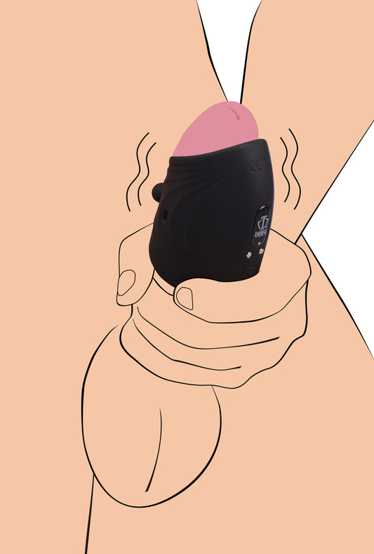 10X Pleasure Stroke Vibrating Silicone Penis Sleeve by Trinity Men