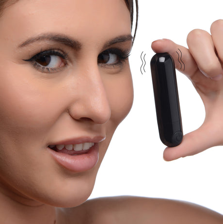 Bang! 10X Rechargeable Metallic Bullet Vibrator, 3-inch Black - BNG-AG656-BLK