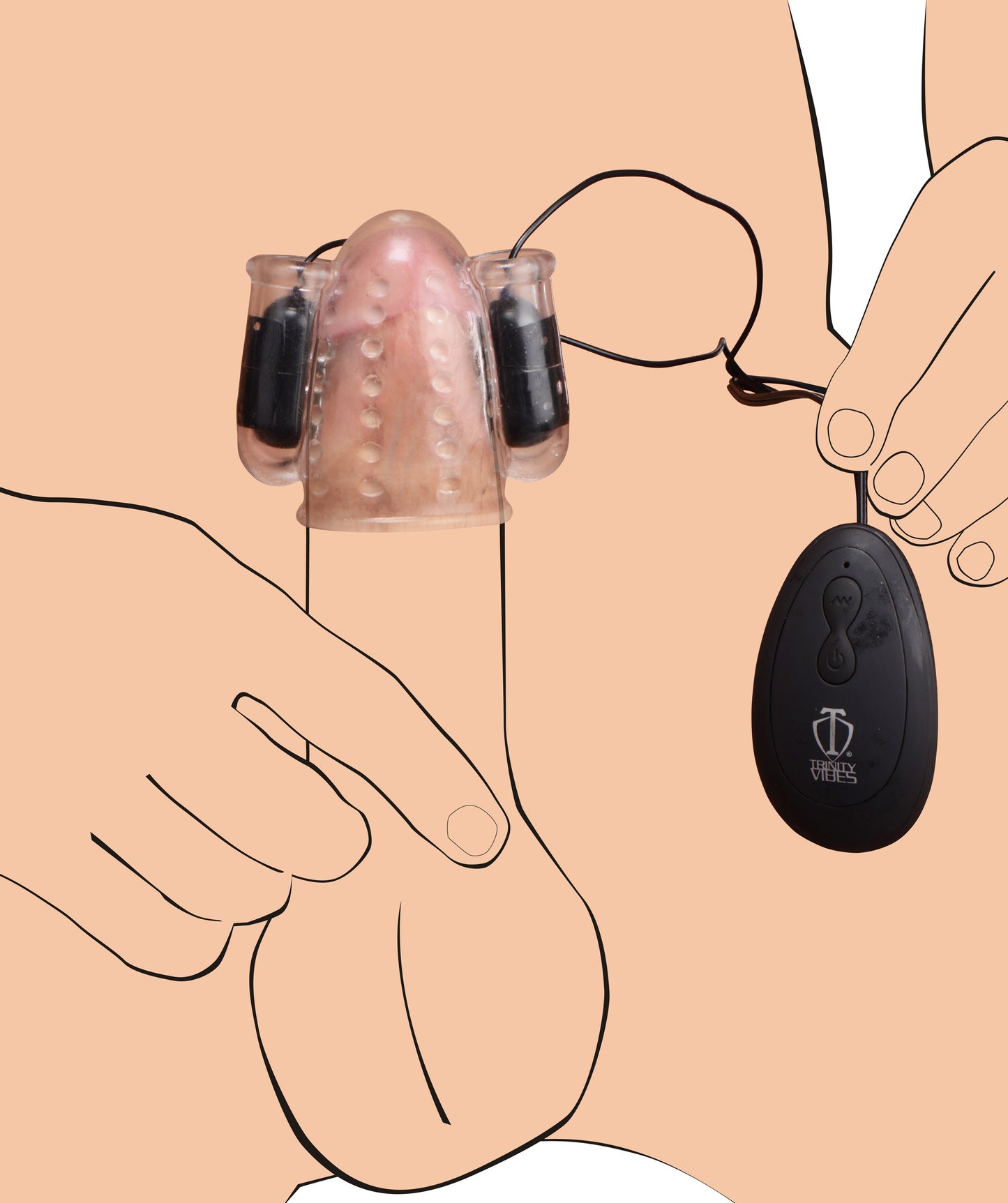 20X Deluxe Dual Vibrating Head Teaser by Trinity Men