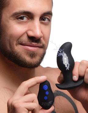 Zeus Electrosex Volt Drop Prostate Massager — Vibrating & E‑Stim, Black - 848518043511