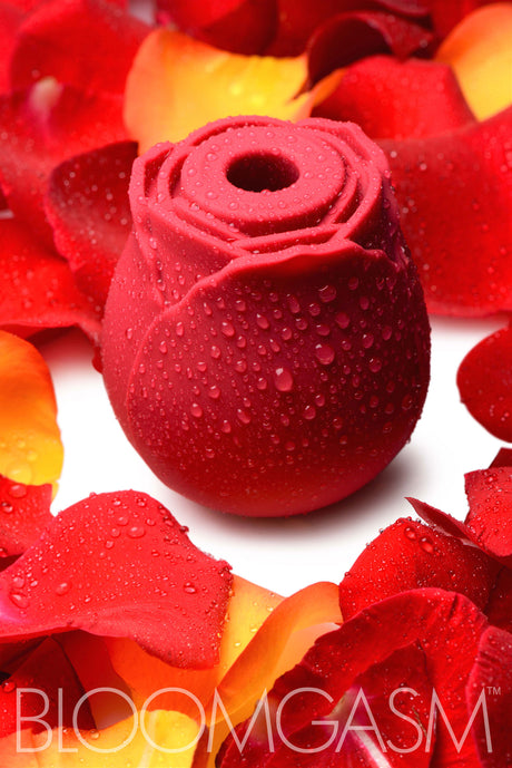 Bloomgasm Wild Rose 10X Silicone Clitoral Stimulator - Red - INM-AG776