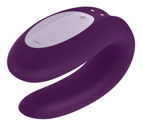 Satisfyer Double Joy Partner Vibrator — Violet, App-Controlled - 4061504002408