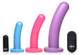 Strap U Triple Peg 3-Piece Silicone Dildo Set with Vibrating Bullet & Remote - SU-AG856