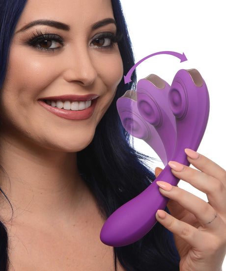 Inmi Pose Plus 10X Pulsing Bendable Silicone Vibrator, Purple - 848518046307