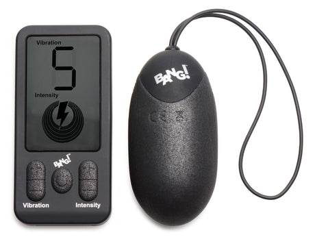 Bang! 25X XL Vibrating Silicone Egg with LCD Remote — Black - 848518046345