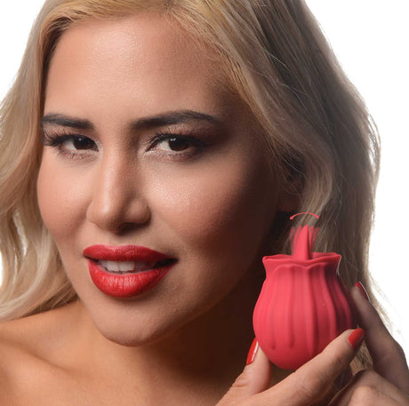 Bloomgasm Wild Violet 10X Clitoral Licking Stimulator, Red - INM-AG918