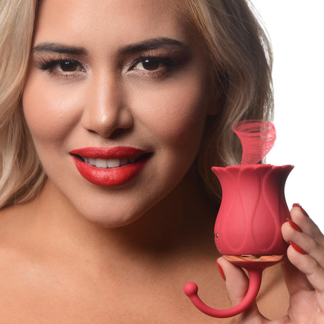 Bloomgasm Royalty Rose Suction Clit Stimulator, Pink Silicone - 848518046765