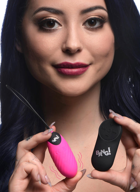 Bang! 28X Swirl Remote-Control Vibrating Egg — Pink - BNG-AG950