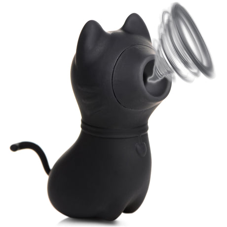 Shegasm Sucky Kitty Silicone Clitoral Stimulator — 7 Suction Levels, Black - INM-AG960-BLK