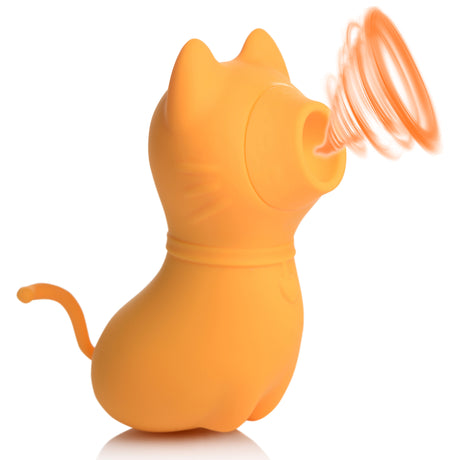 Shegasm Sucky Kitty Silicone Clitoral Stimulator — 7 Suction Levels, Black - INM-AG960-BLK