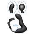 Swell 10X Inflatable Vibrating Prostate Plug with Cock & Ball Ring, Black - 848518047557