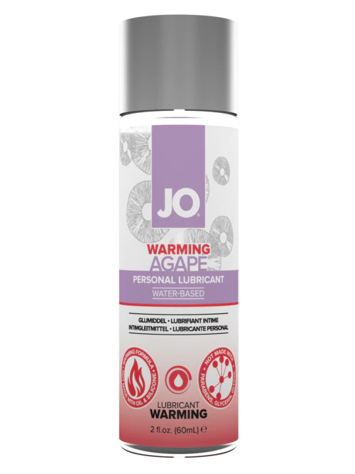 JO Lubricants Agapé Warming Water-Based Personal Lubricant, 2 fl oz (60 mL) - JO352