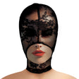 Master Series Lace Seduction Bondage Hood — Black, One Size - MS-AH033