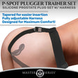 Master Series P-Spot Plugger Trainer Set — 3-Piece Silicone Prostate Plug & Harness - 848518048882