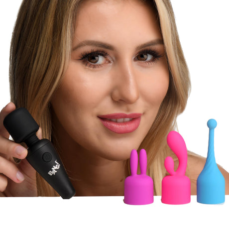 Bang! 10X Mini Wand with 3 Attachments, USB Rechargeable - BNG-AH061