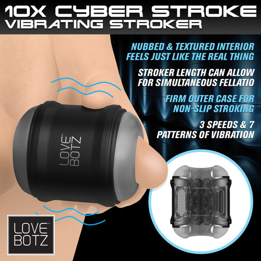 10X Cyber Stroke Vibrating Masturbator by LoveBotz