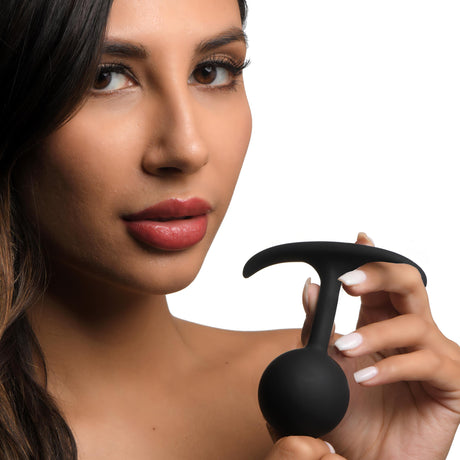 Heavy Hitters Premium Silicone Weighted Round Anal Plug — XL - 848518049179