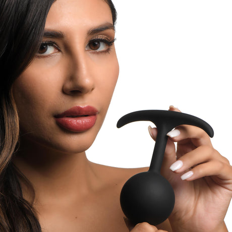 Heavy Hitters Premium Silicone Weighted Round Anal Plug — XL - 848518049179