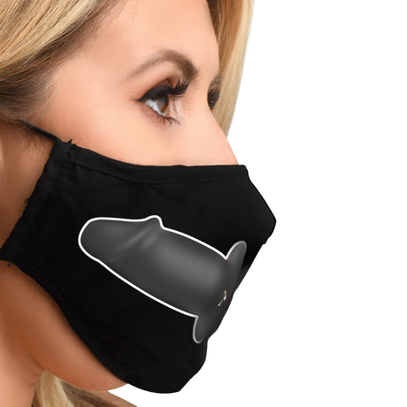 Master Series Mouth-Full Face Mask — Black Cotton Mask with Silicone Gag - 848518049278