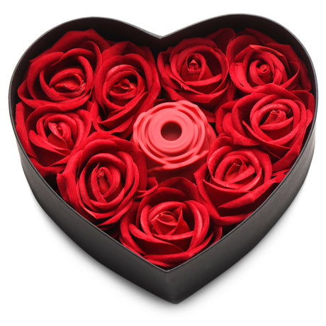 Bloomgasm Rose Lover's Gift Box — Rechargeable Clitoral Suction Rose (Red) - INM-AH128
