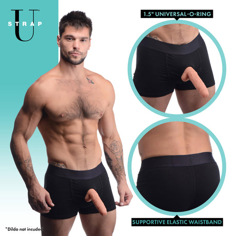 Strap U Armor Boxer Harness with 1.5 in O-Ring — L/XL, Black - 848518051509