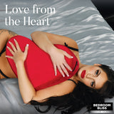 Bedroom Bliss Signature Collection Bedroom Bliss Signature Heart Pillow — Red Velvet Position Aid, 12.5×18.25×7 in - BB-AH177