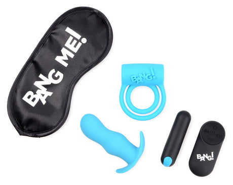 XR Brands Duo Blast Kit — Vibrating Plug & C-Ring, Blue - BNG-AG578