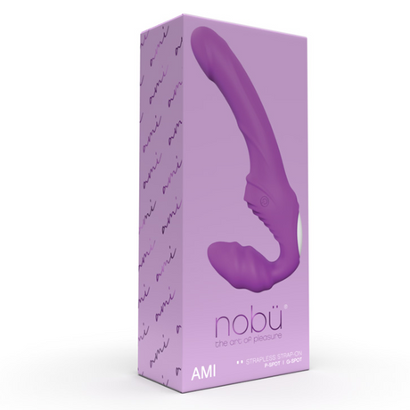 NOBÜ Ami Strapless Vibrating Strap-On — Purple - NB1544