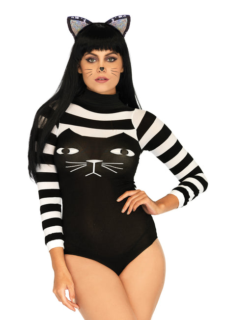 "Striped Cat Bodysuit - One Size LA-89204"