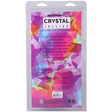 Doc Johnson Crystal Jellies Curved Realistic Dildo with Balls — 8 in, Purple - DJ0288-40-CD